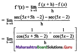 Maharashtra Board 11th Maths Solutions Chapter 9 Differentiation Ex 9.1 Q1 (vii)