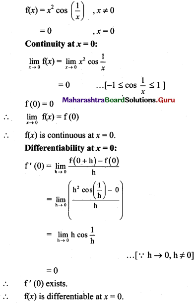 Maharashtra Board 11th Maths Solutions Chapter 9 Differentiation Ex 9.1 Q9