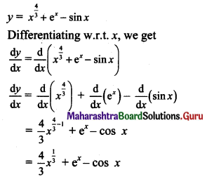 Maharashtra Board 11th Maths Solutions Chapter 9 Differentiation Ex 9.2 I Q1
