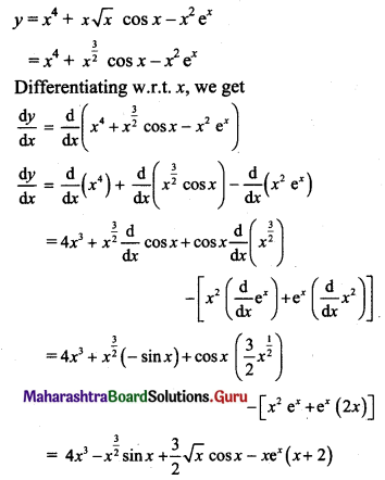 Maharashtra Board 11th Maths Solutions Chapter 9 Differentiation Ex 9.2 III Q3