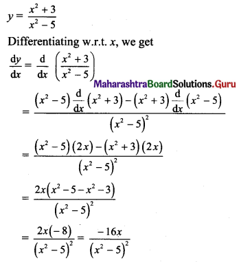 Maharashtra Board 11th Maths Solutions Chapter 9 Differentiation Ex 9.2 IV Q1