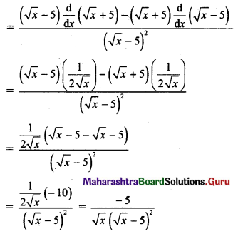 Maharashtra Board 11th Maths Solutions Chapter 9 Differentiation Ex 9.2 IV Q2.1