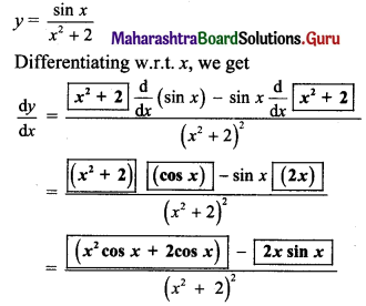 Maharashtra Board 11th Maths Solutions Chapter 9 Differentiation Ex 9.2 VI Q2.1