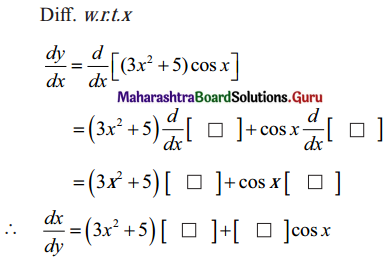 Maharashtra Board 11th Maths Solutions Chapter 9 Differentiation Ex 9.2 VI Q3