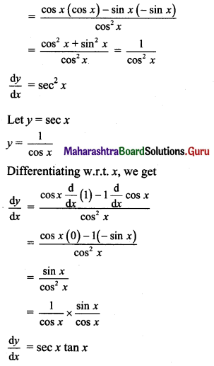 Maharashtra Board 11th Maths Solutions Chapter 9 Differentiation Ex 9.2 VI Q4.1