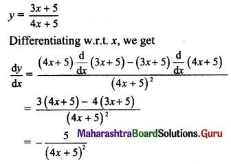 Maharashtra Board 11th Maths Solutions Chapter 9 Differentiation Miscellaneous Exercise 9 I Q3