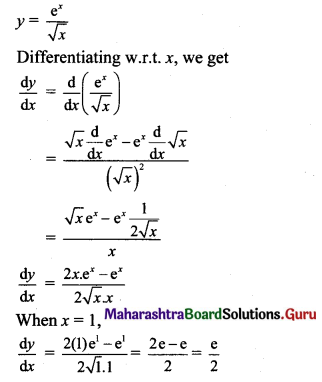 Maharashtra Board 11th Maths Solutions Chapter 9 Differentiation Miscellaneous Exercise 9 II Q10