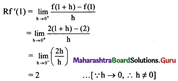 Maharashtra Board 11th Maths Solutions Chapter 9 Differentiation Miscellaneous Exercise 9 II Q5.1