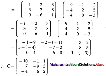 Maharashtra Board 12th Commerce Maths Solutions Chapter 2 Matrices Ex 2.2 Q3