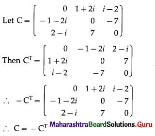 Maharashtra Board 12th Commerce Maths Solutions Chapter 2 Matrices Ex 2.2 Q9