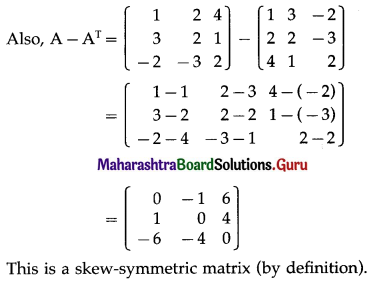 Maharashtra Board 12th Commerce Maths Solutions Chapter 2 Matrices Ex 2.4 Q10.1