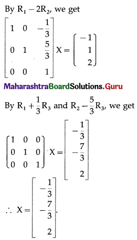 Maharashtra Board 12th Commerce Maths Solutions Chapter 2 Matrices Ex 2.5 Q10.1