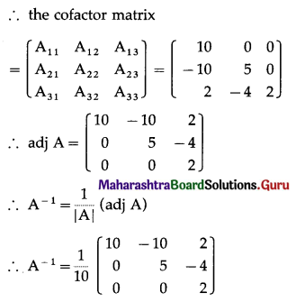 Maharashtra Board 12th Commerce Maths Solutions Chapter 2 Matrices Ex 2.5 Q5.5