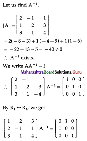 Maharashtra Board 12th Commerce Maths Solutions Chapter 2 Matrices Ex 2.6 Q1 (iii).1