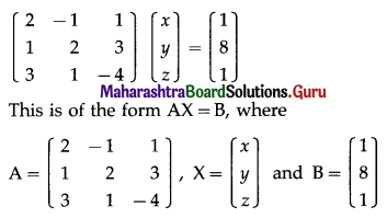 Maharashtra Board 12th Commerce Maths Solutions Chapter 2 Matrices Ex 2.6 Q1 (iii)