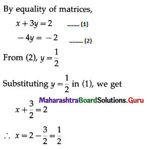 Maharashtra Board 12th Commerce Maths Solutions Chapter 2 Matrices Ex 2.6 Q2 (i).1