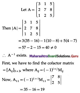 Maharashtra Board 12th Commerce Maths Solutions Chapter 2 Matrices Miscellaneous Exercise 2 IV Q17