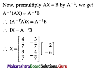 Maharashtra Board 12th Commerce Maths Solutions Chapter 2 Matrices Miscellaneous Exercise 2 IV Q18 (i).2