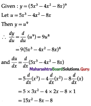 Maharashtra Board 12th Commerce Maths Solutions Chapter 3 Differentiation Ex 3.1 I Q3