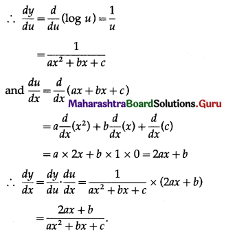 Maharashtra Board 12th Commerce Maths Solutions Chapter 3 Differentiation Ex 3.1 II Q3