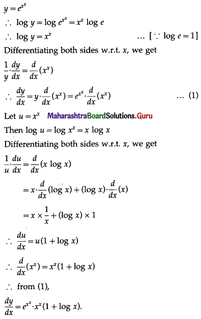 Maharashtra Board 12th Commerce Maths Solutions Chapter 3 Differentiation Ex 3.3 I Q3