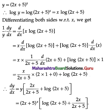 Maharashtra Board 12th Commerce Maths Solutions Chapter 3 Differentiation Ex 3.3 II Q2