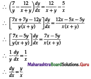 Maharashtra Board 12th Commerce Maths Solutions Chapter 3 Differentiation Ex 3.4 III Q1.1