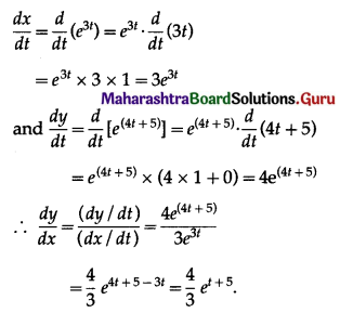 Maharashtra Board 12th Commerce Maths Solutions Chapter 3 Differentiation Ex 3.5 I Q3