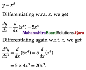 Maharashtra Board 12th Commerce Maths Solutions Chapter 3 Differentiation Ex 3.6 I Q2