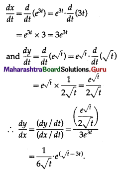 Maharashtra Board 12th Commerce Maths Solutions Chapter 3 Differentiation Miscellaneous Exercise 3 IV Q16
