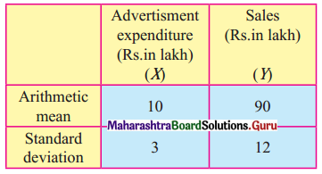 Maharashtra Board 12th Commerce Maths Solutions Chapter 3 Linear Regression Ex 3.2 Q4