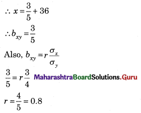 Maharashtra Board 12th Commerce Maths Solutions Chapter 3 Linear Regression Ex 3.3 Q3