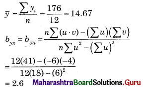 Maharashtra Board 12th Commerce Maths Solutions Chapter 3 Linear Regression Miscellaneous Exercise 3 IV Q1.2