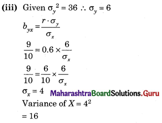 Maharashtra Board 12th Commerce Maths Solutions Chapter 3 Linear Regression Miscellaneous Exercise 3 IV Q11.1