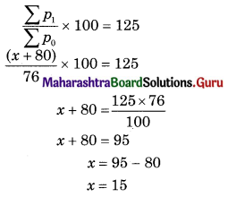 Maharashtra Board 12th Commerce Maths Solutions Chapter 5 Index Numbers Ex 5.1 Q12.2