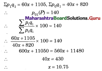 Maharashtra Board 12th Commerce Maths Solutions Chapter 5 Index Numbers Miscellaneous Exercise 5 IV Q12.2