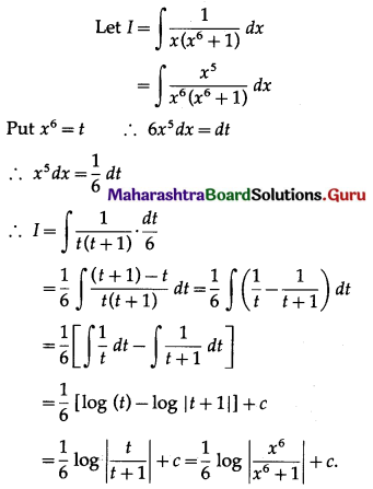 Maharashtra Board 12th Commerce Maths Solutions Chapter 5 Integration Ex 5.2 Q10