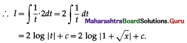 Maharashtra Board 12th Commerce Maths Solutions Chapter 5 Integration Ex 5.2 Q9.1