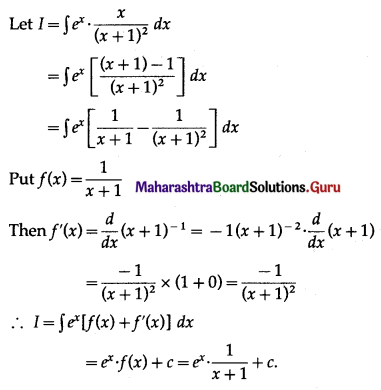 Maharashtra Board 12th Commerce Maths Solutions Chapter 5 Integration Ex 5.5 Q6
