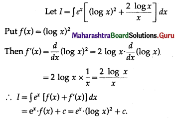 Maharashtra Board 12th Commerce Maths Solutions Chapter 5 Integration Ex 5.5 Q8