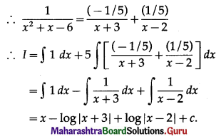 Maharashtra Board 12th Commerce Maths Solutions Chapter 5 Integration Ex 5.6 Q3.1
