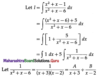 Maharashtra Board 12th Commerce Maths Solutions Chapter 5 Integration Ex 5.6 Q3