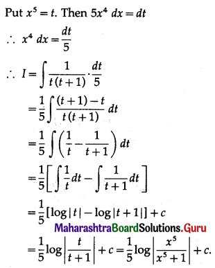Maharashtra Board 12th Commerce Maths Solutions Chapter 5 Integration Ex 5.6 Q6