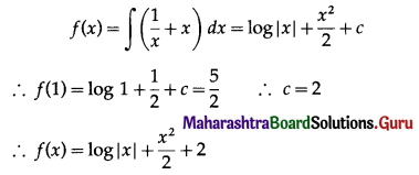 Maharashtra Board 12th Commerce Maths Solutions Chapter 5 Integration Miscellaneous Exercise 5 II Q3