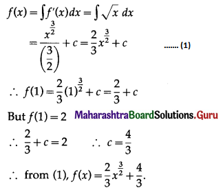 Maharashtra Board 12th Commerce Maths Solutions Chapter 5 Integration Miscellaneous Exercise 5 IV Q1(v)