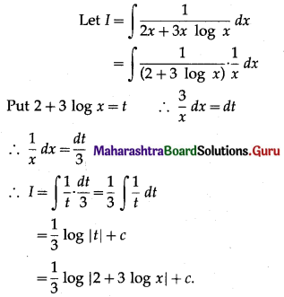 Maharashtra Board 12th Commerce Maths Solutions Chapter 5 Integration Miscellaneous Exercise 5 IV Q2(iii)