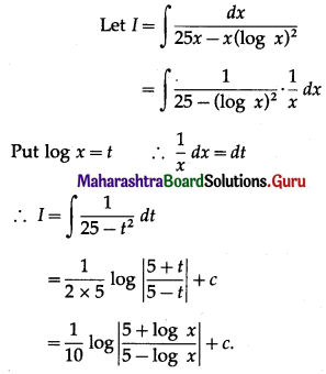 Maharashtra Board 12th Commerce Maths Solutions Chapter 5 Integration Miscellaneous Exercise 5 IV Q3(vii)