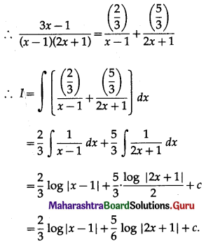 Maharashtra Board 12th Commerce Maths Solutions Chapter 5 Integration Miscellaneous Exercise 5 IV Q5(i).1