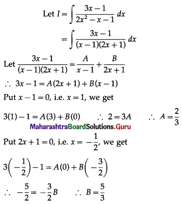 Maharashtra Board 12th Commerce Maths Solutions Chapter 5 Integration Miscellaneous Exercise 5 IV Q5(i)