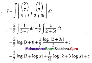 Maharashtra Board 12th Commerce Maths Solutions Chapter 5 Integration Miscellaneous Exercise 5 IV Q5(iii).23